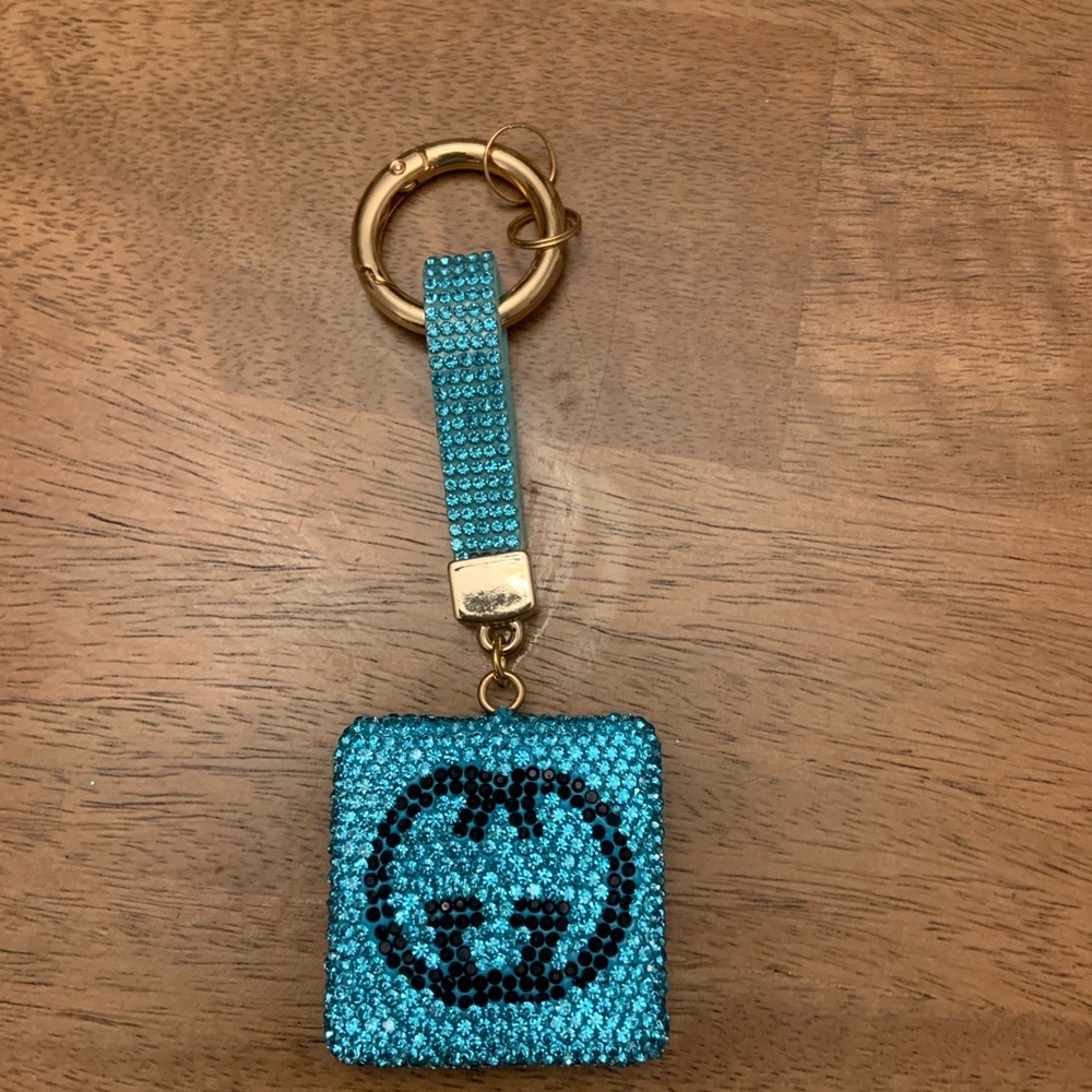 Blue and Gold Keychain/Bag Charm Accessory.